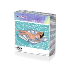 bestway float n fashion iridescent shell lounge