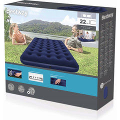 AIRBED PVC BLU FLOTTATO MATRIMONIALE 203x183x22cm
