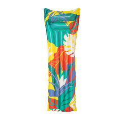 MATERASSINO MOTIVO TROPICALE 4 TUBI 183x69cm AQUA