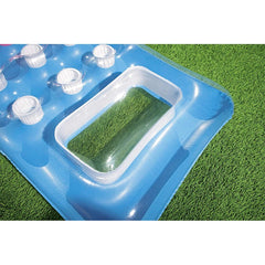 MATERASSINO BICOLOR 18 FORI 183x69cm AZZURRO