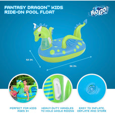 GONFIABILE FANTASY DRAGON RIDE-ON 134x142cm