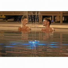 FONTANA PER PISCINA CON LUCI LED RICARICABILE CON PANNELLI SOLARI