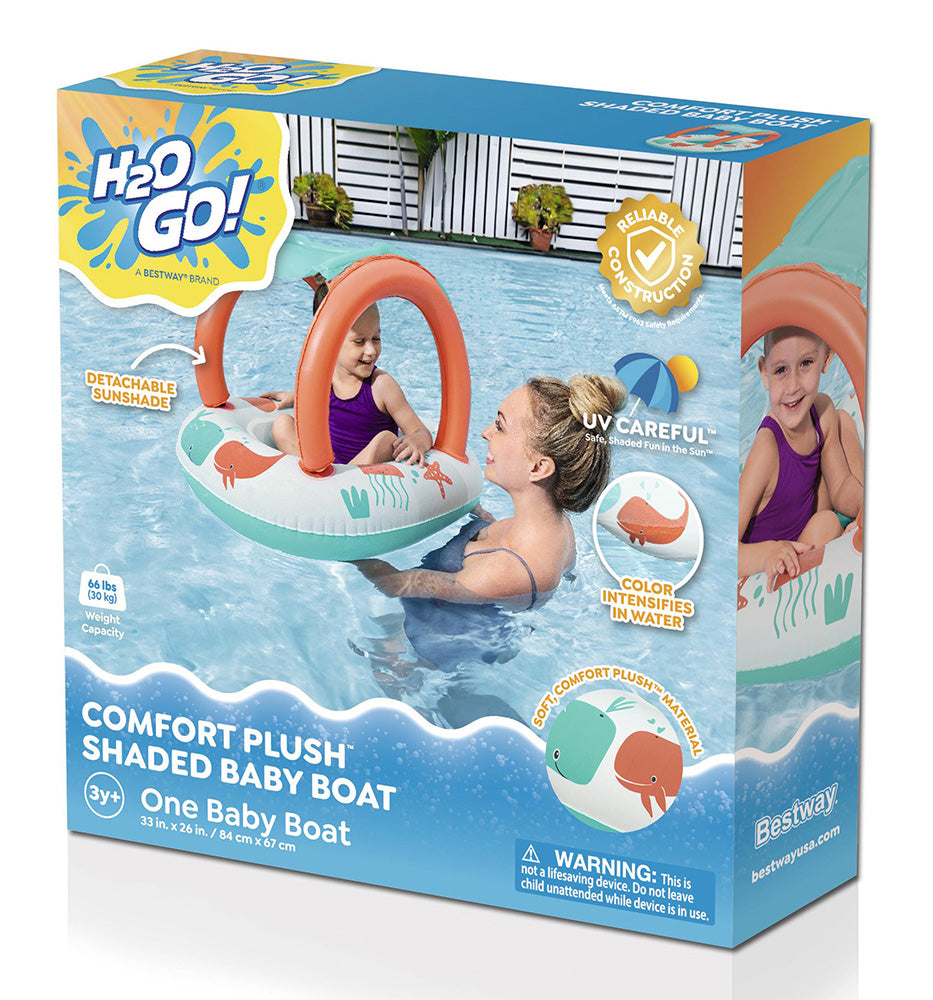 comfort plush shaded baby boat
