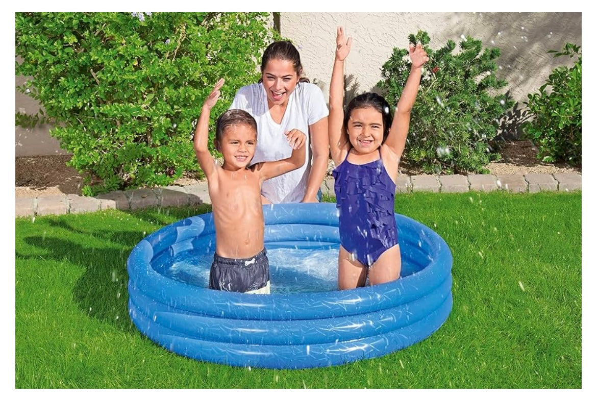 PISCINA A TINTA UNITA 3 ANELLI 122x25cm BLU