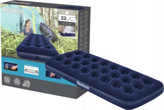 AIRBED PVC BLU FLOCCATO SINGOLO 185x76x22cm