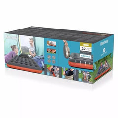 AIRBED PVC BICOLOR FLOCCATO MATRIMONIALE 203x152x22cm