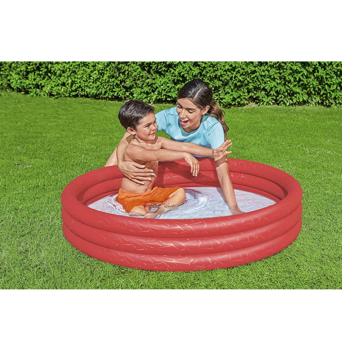 PISCINA TINTA UNITA 3 ANELLI 102x25cm ROSSA