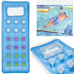 MATERASSINO TINTA UNITA 18 FORI 188x71cm AZZURRO