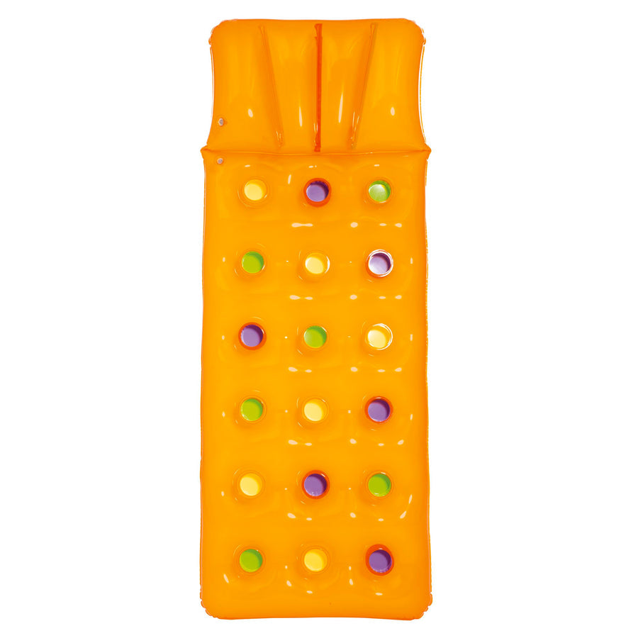 MATERASSINO TINTA UNITA 18 FORI 188x71cm ARANCIONE