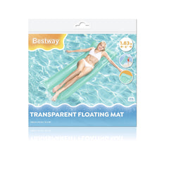 MATERASSINO TINTA UNITA TRASPARENTE 183x76cm AQUA