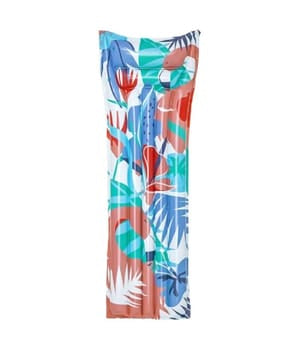 MATERASSINO MOTIVO TROPICALE 4 TUBI 183x69cm AZZURRO