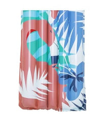 MATERASSINO MOTIVO TROPICALE 4 TUBI 183x69cm AZZURRO