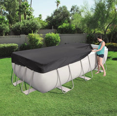 COPRI PISCINA RETTANGOLARE NERO 396x185cm