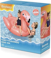 FENICOTTERO GONFIABILE CAVALCABILE CON MANIGLIE 138x107cm