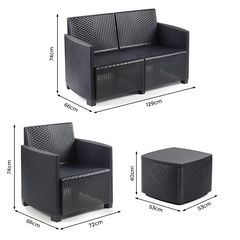 Set Como da Esterno Nero